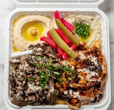 Best shawarma platter with rice and garlic sauce in Winnipeg